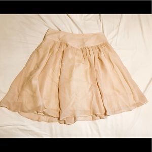 Blush Silk Anthropologie Skirt
